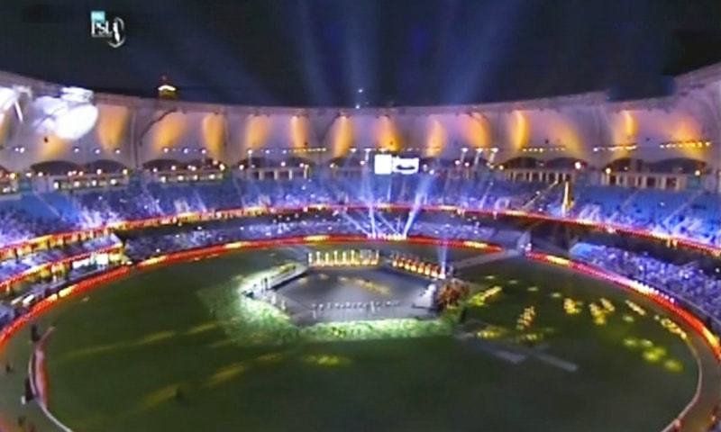 PSL opening ceremony takes place at the Dubai International Stadium. — DawnNewsTV