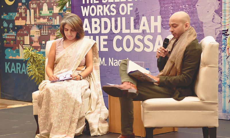 The author answers questions by writer Bee Gul at the book launch on Sunday.—White Star The author answers questions by writer Bee Gul at the book launch on Sunday.—White Star
