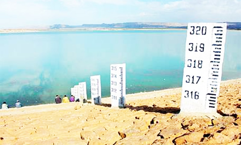 HUB: A view of water in the Hub dam. Heavy rain in the dam’s otherwise parched catchment area has raised water level in the reservoir to 295 feet which was rising on Thursday evening. According to the Karachi Water and Sewerage Board, the dam’s dead level is about 276ft and has a capacity of 339ft. In case of more rain, water will be supplied from the reservoir to Karachi’s East and Central districts until the end of summer, which is welcome because the megacity’s water requirement increases during that period.—PPI