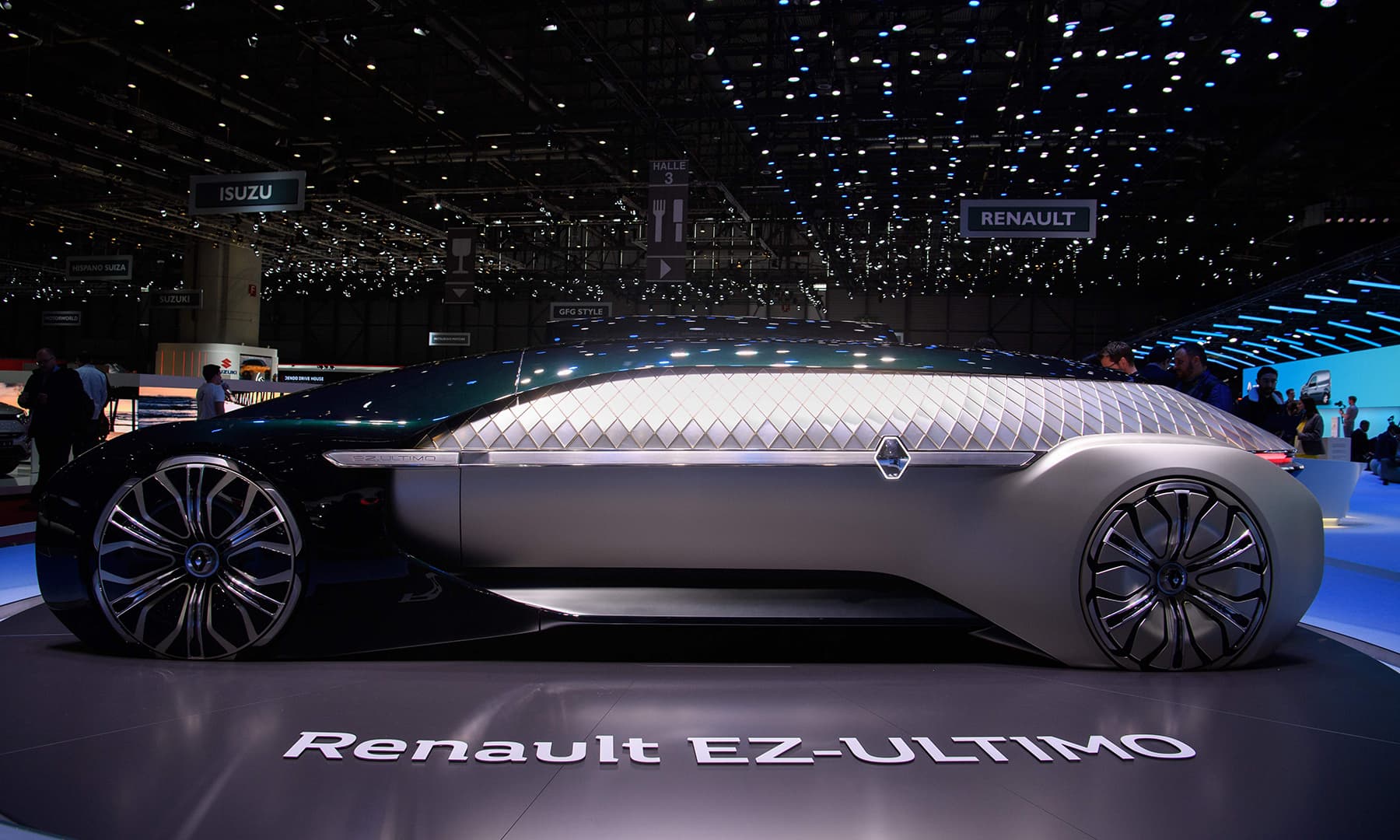 The Renault EZ-ULTIMO concept car is displayed on March 6 during a press day ahead of the Geneva International Motor Show in Geneva. &mdash; AFP
