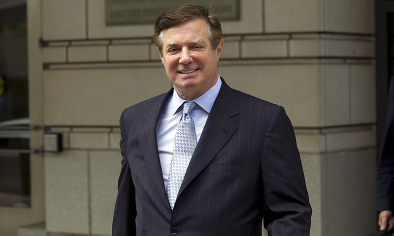 In this May 23, 2018, file photo, Paul Manafort, President Donald Trump's former campaign chairman, leaves the Federal District Court after a hearing in Washington. — AP In this May 23, 2018, file photo, Paul Manafort, President Donald Trump's former campaign chairman, leaves the Federal District Court after a hearing in Washington. — AP