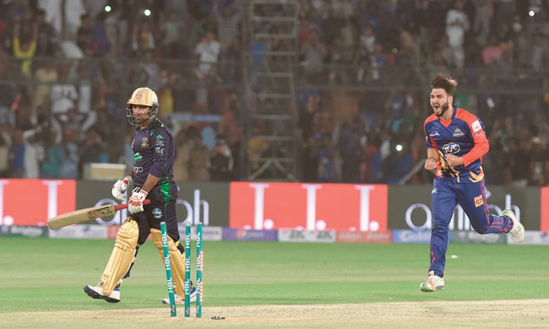 SARFRAZ Ahmed trudges off after being bowled by Usman Khan Shinwari on Sunday.&mdash;Tahir Jamal / White Star