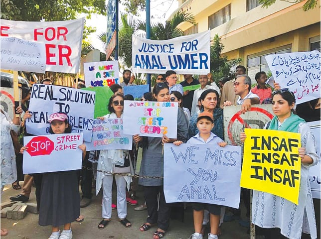 Clockwise: Protest demanding justice for Amal; Amal with her family; Amal Umer | Photos by the writer