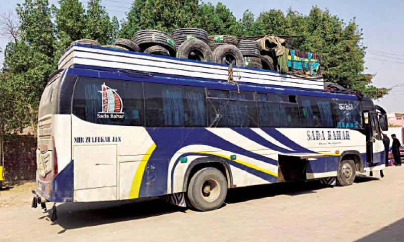 RAHIM YAR KHAN: The customs and police officials confiscate a huge quantity of smuggled goods from this Sadiqabad-bound bus. &mdash; Dawn