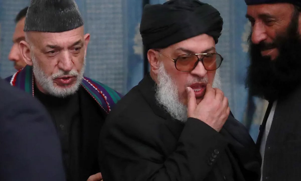 Former Afghan president Hamid Karzai with Sher Muhammad Abbas Stanekzai  | Tass/Barcroft images