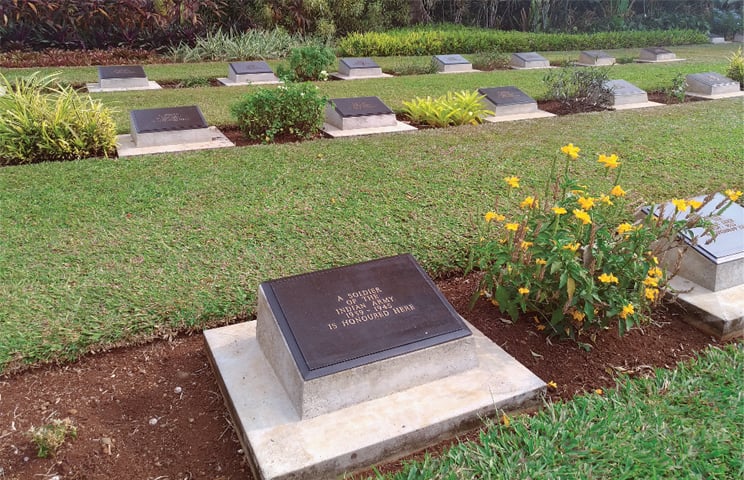 The tombstone of a young unnamed Indian soldier | Photo by the writer