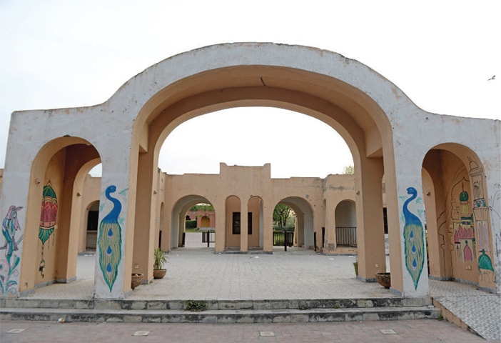 The abandoned Arts and Crafts Village is spread over acres of land.