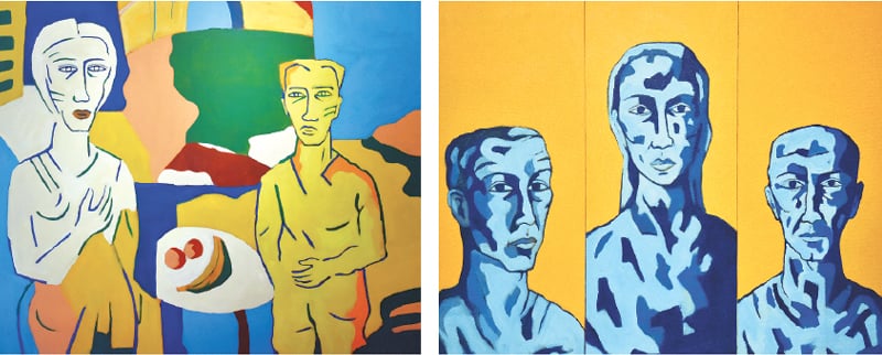 TWO of the paintings on display at the exhibition.—White Star TWO of the paintings on display at the exhibition.—White Star