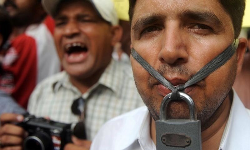 Pakistan too has slid down three places as, according to the report, the media suffered brazen cases of censorship, especially during the general elections. — AFP/File