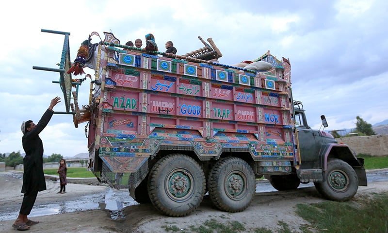 Afghan villagers who fled from the fighting sides arrive at the Behsud district of Nangarhar province, Afghanistan on April 24, 2019. — Reuters/Parwiz