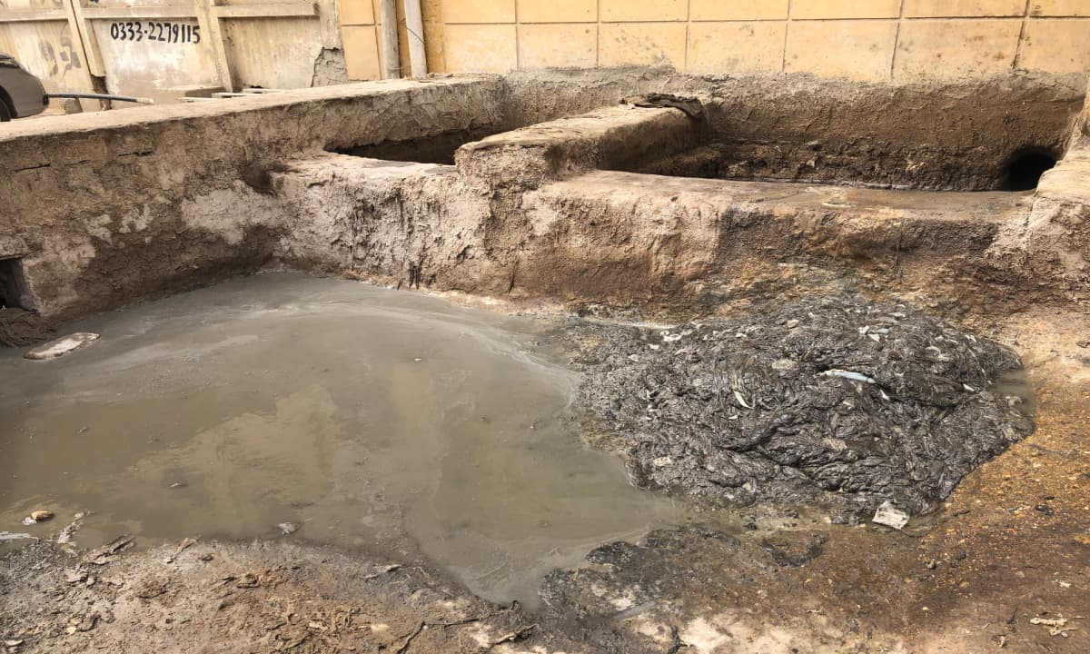 Waste water outside a tannery in Karachi | Zofeen T Ebrahim