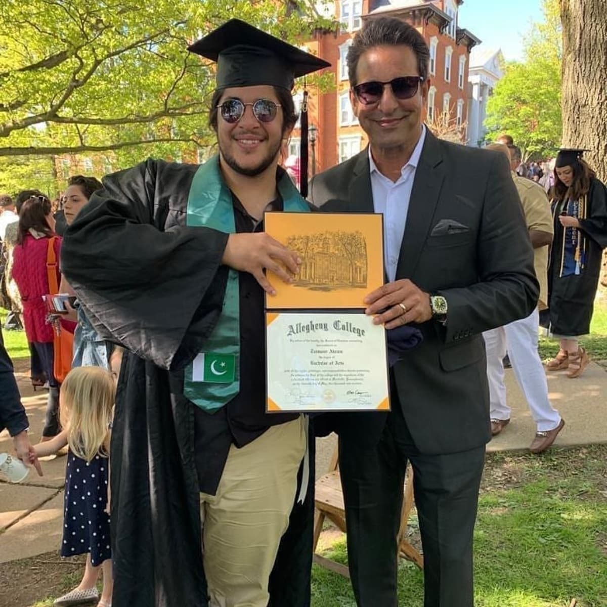 Proud Parents Wasim And Shaniera Akram Celebrate Their Son S University Graduation Celebrity Images