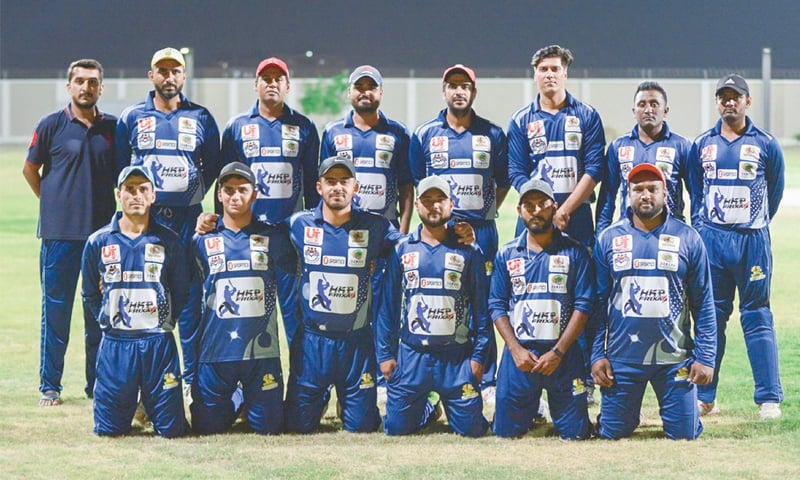 KARACHI: Victorious Arsalan Iqbal CC seen at Karachi Defence Cup match.