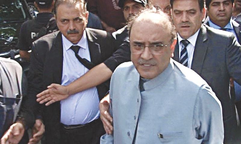 According to Zardari’s lawyer, Farooq H. Naek, the former president was at NAB headquarters for almost an hour. — DawnNewsTV/File