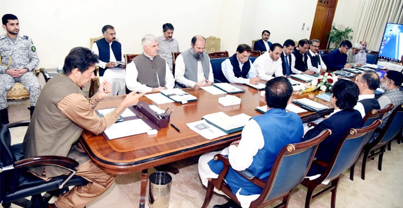 Islamabad: Prime Minister Imran Khan chairs the meeting.—PPI