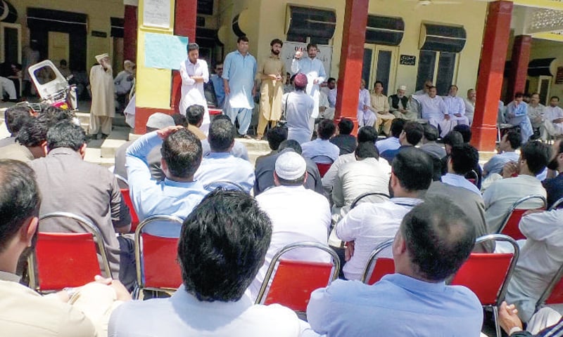 Doctors of Malakand division take part in the protest in Swat. — Dawn Doctors of Malakand division take part in the protest in Swat. — Dawn