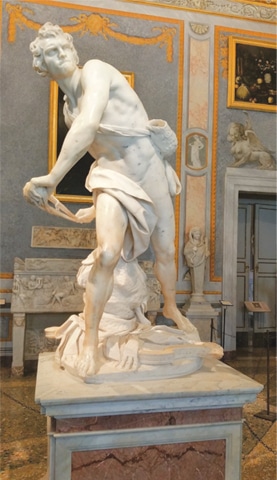 Bernini’s statute at Galleria Borghese