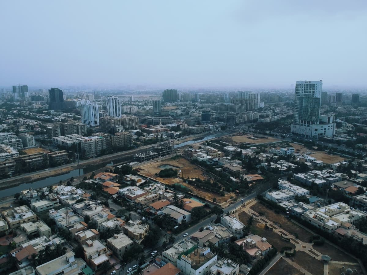 An aerial view of Clifton, Karachi