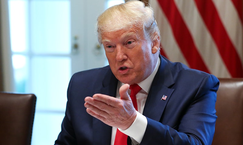 US President Donald Trump speaks during a working lunch with governors on workforce freedom and mobility in the Cabinet Room of the White House in Washington, US, June 13. — Reuters