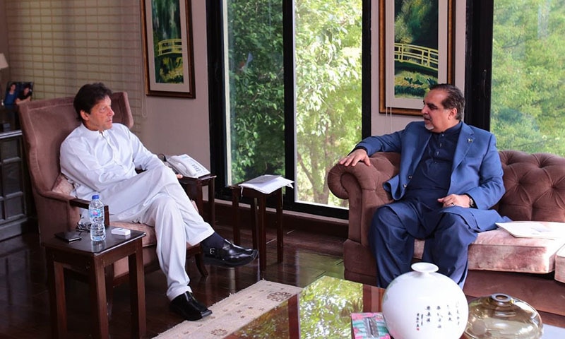 Prime Minister Imran Khan has decided to give another ministry to Muttahida Qaumi Movement (MQM) after a meeting with Sindh Governor Imran Ismail and MQM leaders. — Photo courtesy Imran Ismail Twitter/File