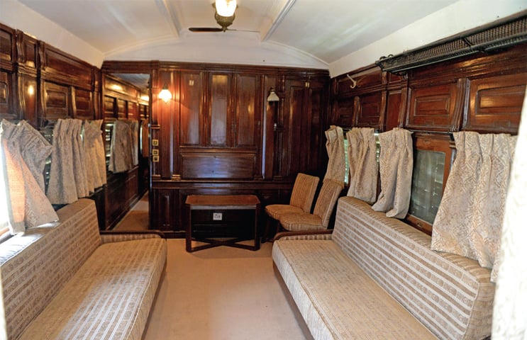 A saloon which was in the use of the last viceroy of India, Lord Mountbatten. Later Quaid-i-Azam Mohammad Ali Jinnah also travelled in it.