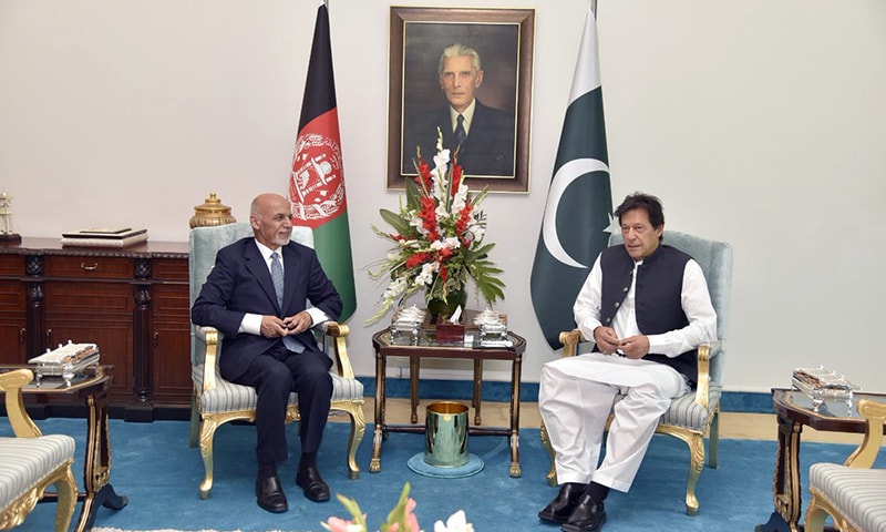 A one-on-one meeting was held between Prime Minister Imran Khan and Afghan President Ashraf Ghani in Islamabad on Thursday. — GOP Twitter