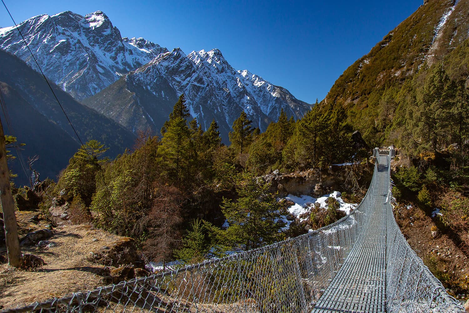 On our way from Ghunsa to Amjilasa, a bridge near Phale.—All photos by author