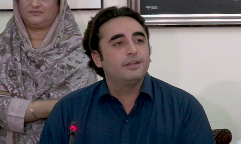 PPP Chairman Bilawal Bhutto addressing a press conference in Islamabad on July 9, 2019. — DawnNewsTV