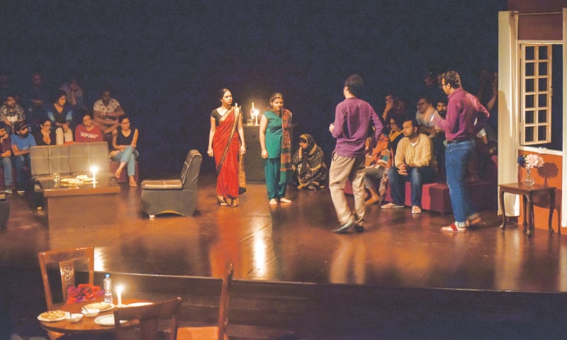 A SCENE from the play staged at Napa.&mdash;White Star