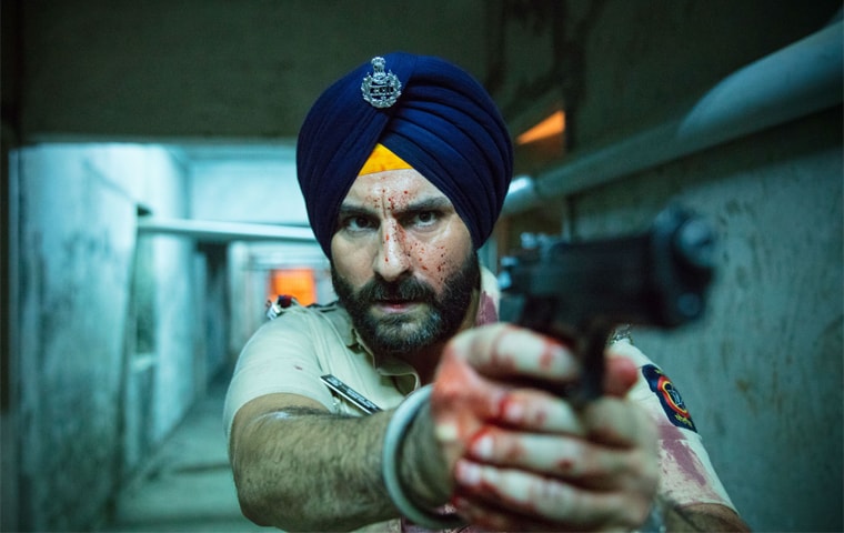 Saif Ali Khan as police inspector Sartaj Singh in the Netflix crime thriller Sacred Games