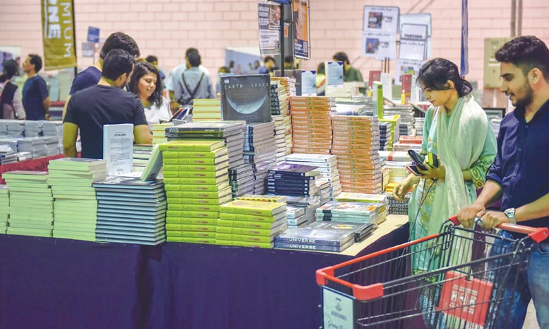VISITORS shop for books at the sale at the Expo Centre on Thursday.&mdash;Fahim Siddiqi / White Star