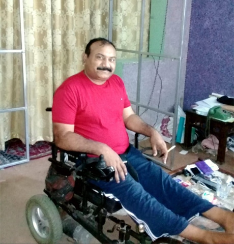 Israr Ahmed, a cameraman, is paralysed for life