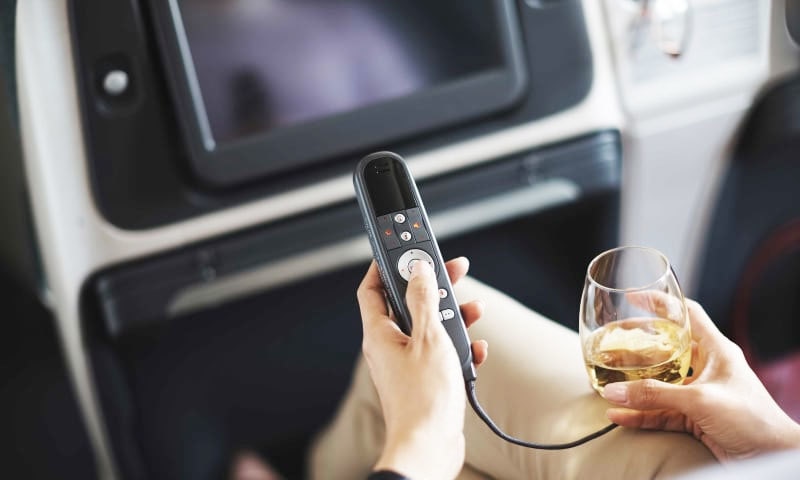 انٹرٹینمنٹ سیکشن کے وقت زیادہ تر مسافروں کی ریکارڈنگ کی جاتی ہے، کمپنی&mdash;فوٹو: کیتھے پیسفک