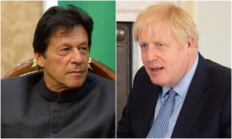 Prime Minister Imran Khan, UK Prime Minister Boris Johnson. — Reuters/Imran Khan Facebook