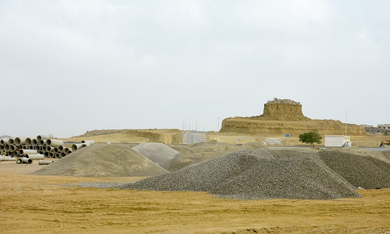 The natural landscape is being reshaped by Bahria to suit the BTK layout. — White Star