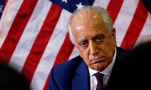 US Special Envoy for Afghan Reconciliation Amb Zalmay Khalilzad arrived on Tuesday for discussions with Pakistani civil and military leadership on reviving peace talks with Afghan Taliban. — Reuters/File