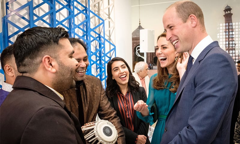 The Duke and Duchess of Cambridge, Prince William and Kate Middleton, meeting a range of people from Pakistan at the Pakistan High Commission in London on Wednesday. — Kensington Palace Twitter account