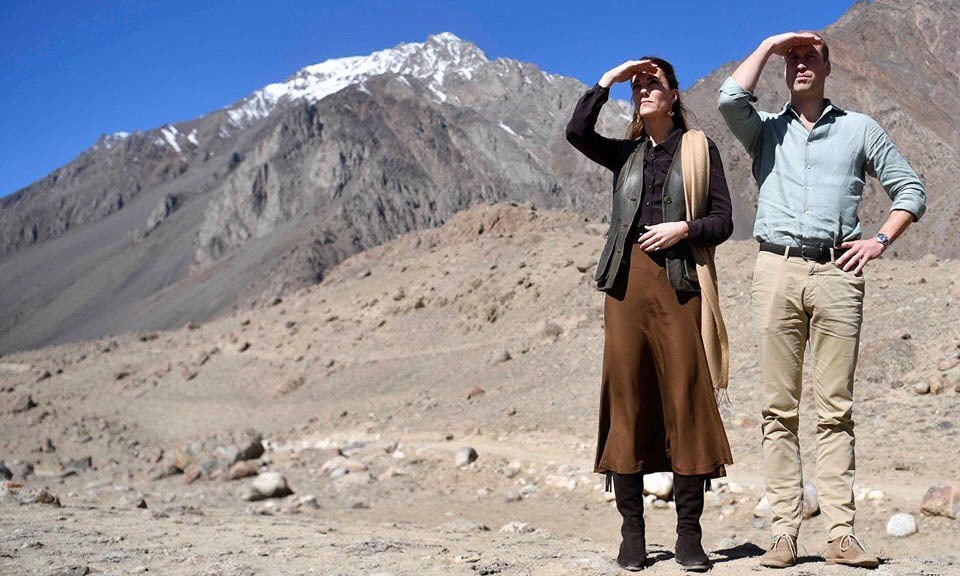 Duke and Duchess of Cambridge Prince William and Kate Middleton on Wednesday visited the foothills of the Hindu Kush mountain range. — Photo courtesy PTI