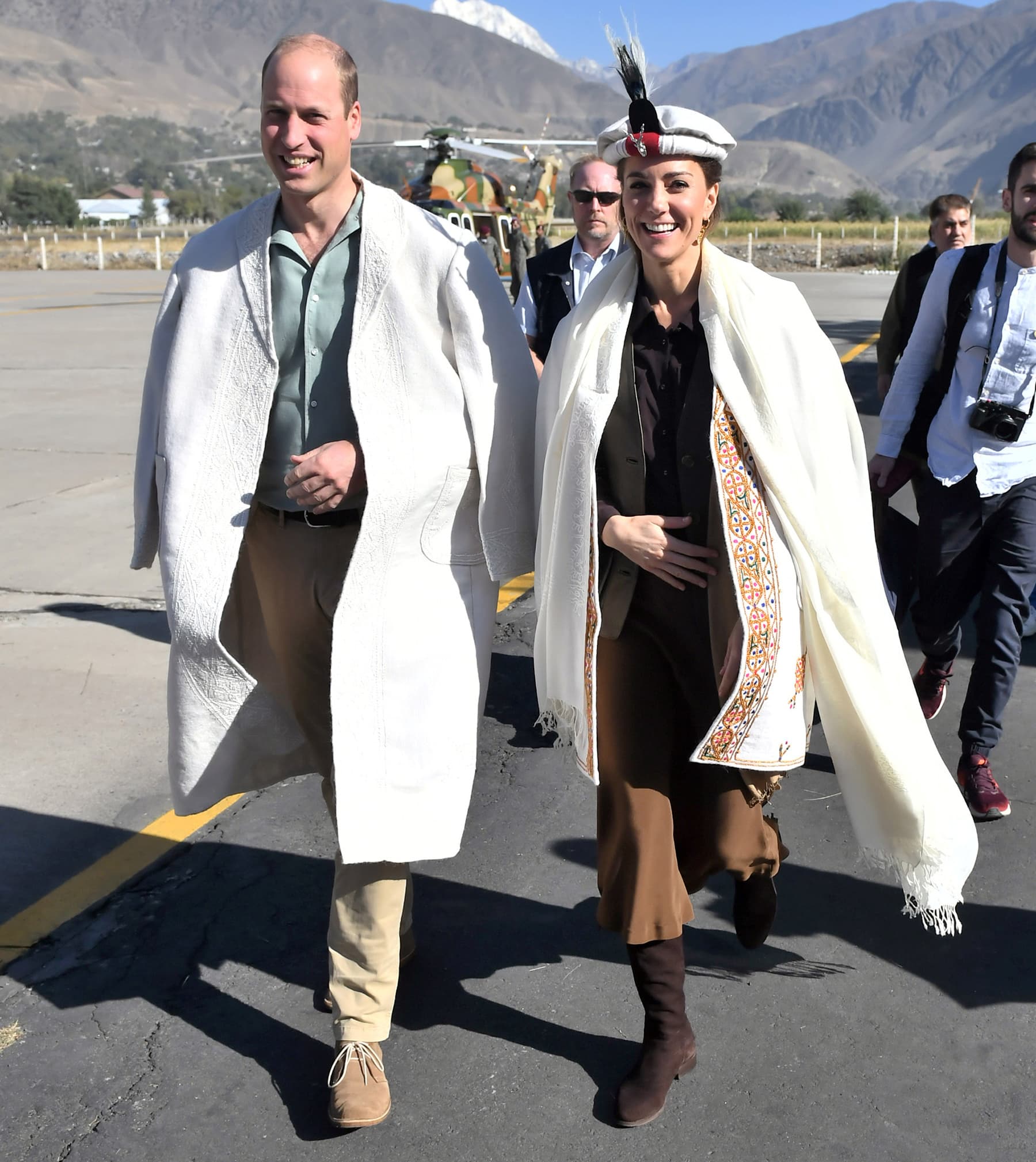 Prince William and Catherine, Duchess of Cambridge arrive in Chitral. — Reuters