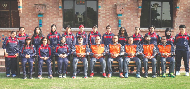 PARTICIPANTS of the ACC Women&rsquo;s Coaching Course pose 
with NCA senior general manager Ali Zia (centre in front row).
&mdash;Courtesy PCB