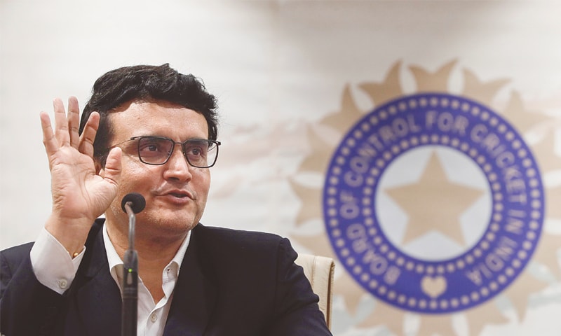 MUMBAI: Newly-elected BCCI president Sourav Ganguly reacts during a press conference on Wednesday.&mdash;Reuters
