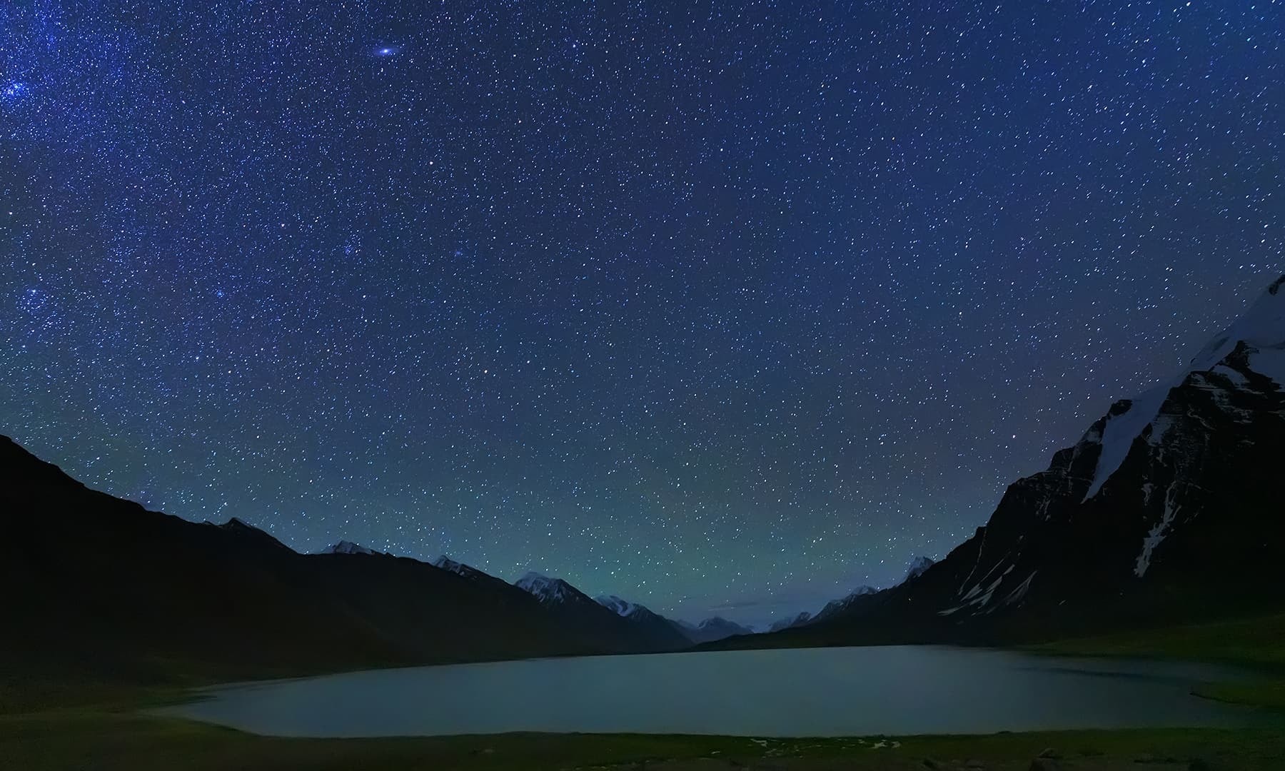 Starry night over Karomber Lake. — *Photo by author*