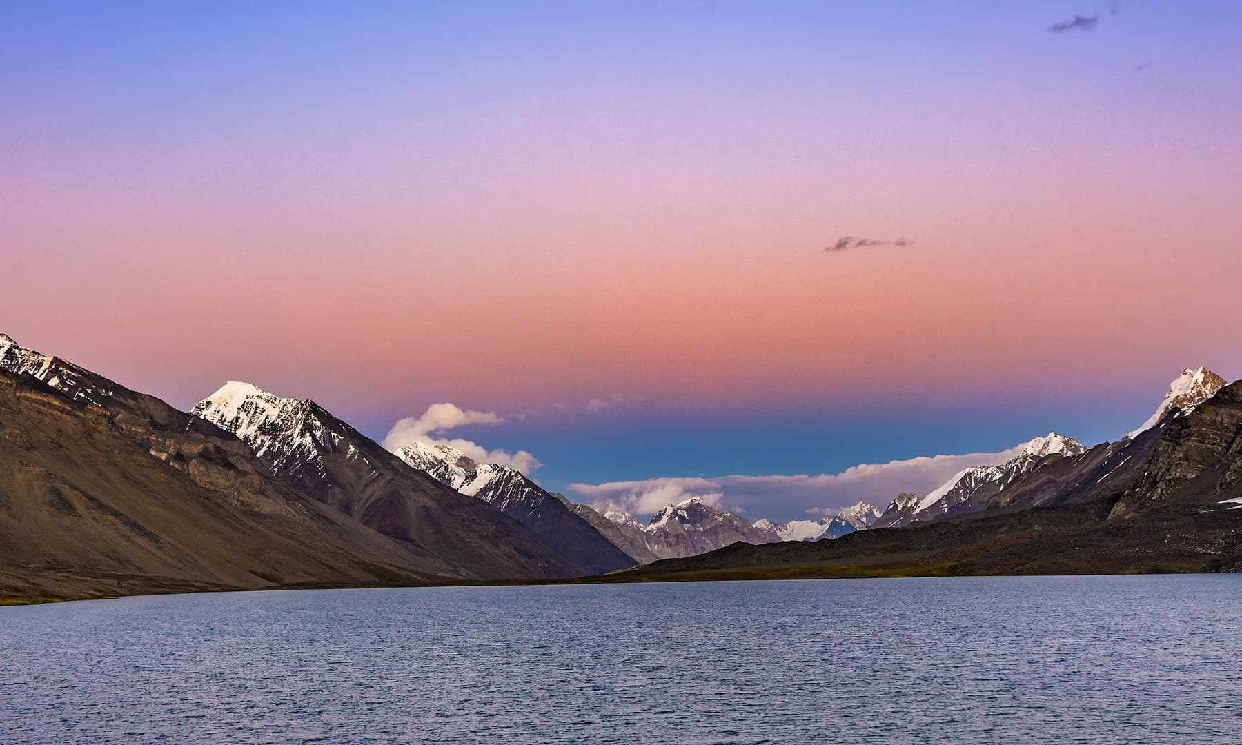 Sunset at a lake. — *Photo by author*