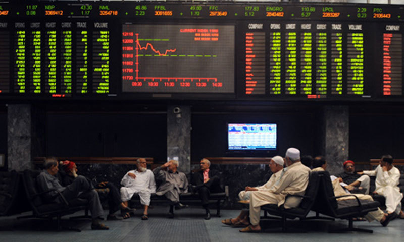 The stock market demonstrated bullish trend for the third day in succession with the KSE-100 index climbing 295 points (0.83 per cent) and settle down at 35,358.  — AFP/File