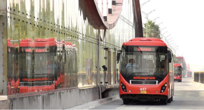 The metro bus service between Rawalpindi and Islamabad resumed after a two-week suspension due to the JUI-F sit-in on Kashmir Highway in H-9. — Online