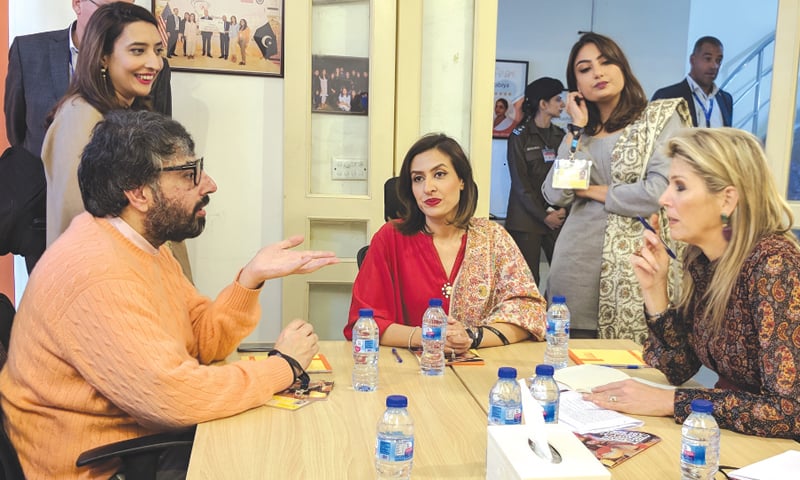 Team Ghar Par in a discussion with Queen Maxima of the Netherlands.