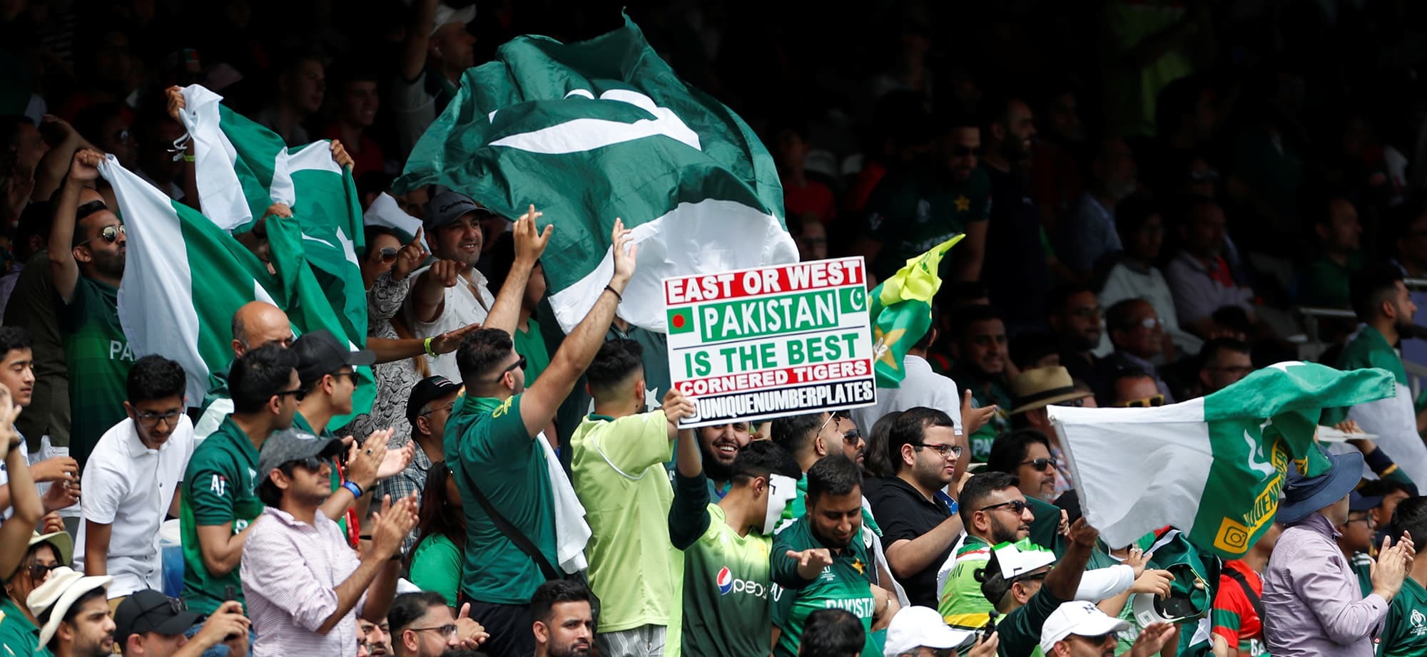 Cricket - ICC Cricket World Cup - Pakistan v Bangladesh - Lord's, London, Britain - July 5, 2019   Pakistan fans during the match   Action Images via Reuters/Paul Childs