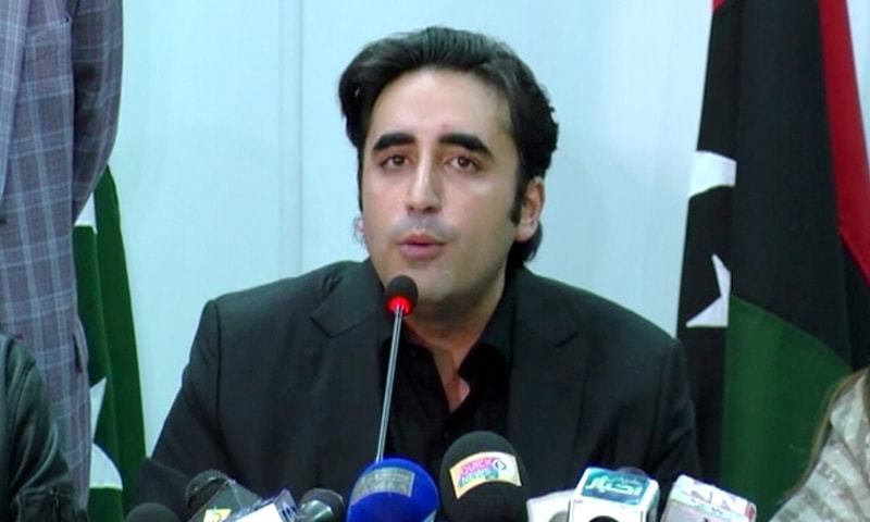 PPP Chairman Bilawal Bhutto-Zardari addresses a press conference in Karachi on Monday. — DawnNewsTV