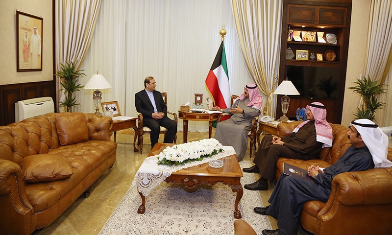 In a meeting with Iran&rsquo;s ambassador, Kuwait&rsquo;s deputy foreign minister Khaled al-Jarallah stressed that his country&rsquo;s foreign policy was based on respecting &ldquo;sovereignty and non-interference in internal affairs and good neighbourliness&rdquo;, KUNA said. &mdash; Photo courtesy KUNA Twitter