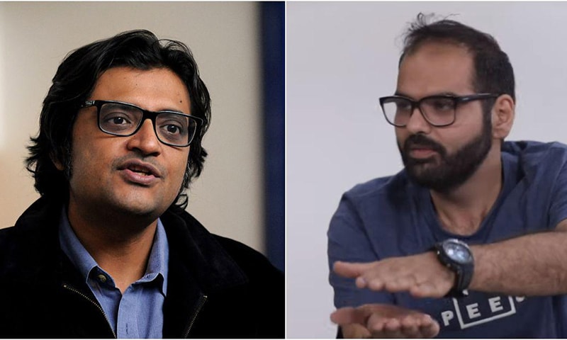 Republic TV anchor Arnab Goswami and comedian Kunal Kamra. — AFP, Kunal Kamra via YouTube